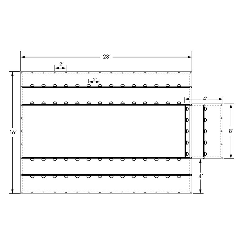 고성능 커버 소재인 Heavy Duty Lumber Black Tarp
